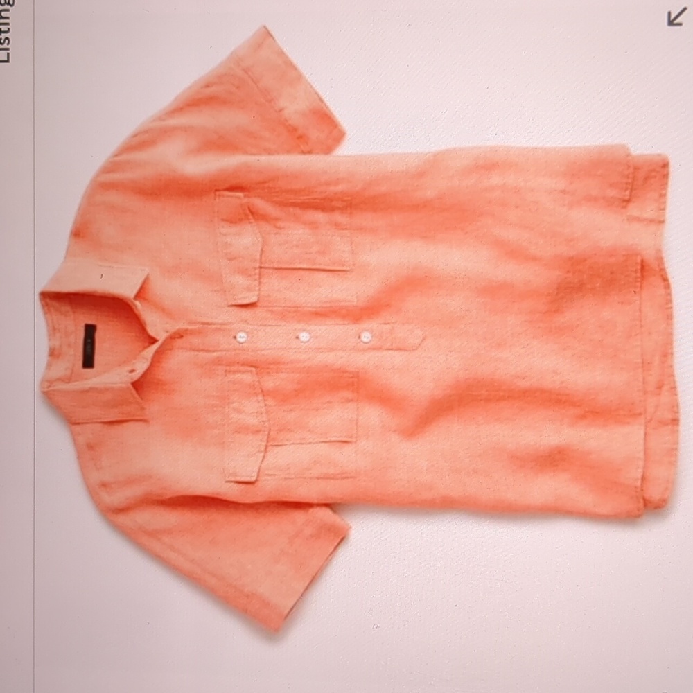 J. Crew Baird McNutt Irish Linen Camp Shirt Size 8